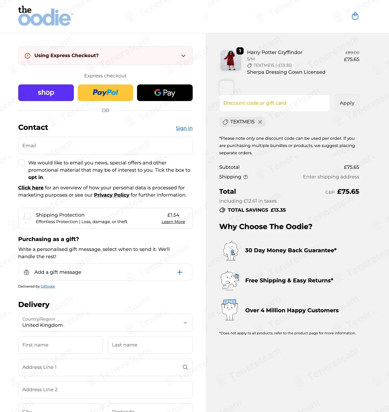 The Oodie UK coupon code: 15% off with TEXTME15. Tested and valid as 7 months ago.