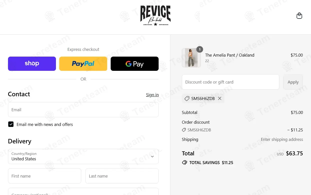 Revice Denim coupon code: 15% off with SMS6H6ZDB. Tested and valid as 9 months ago.