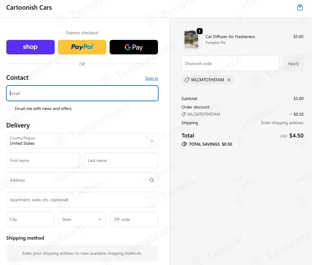Cartoonish Cars apply coupon code