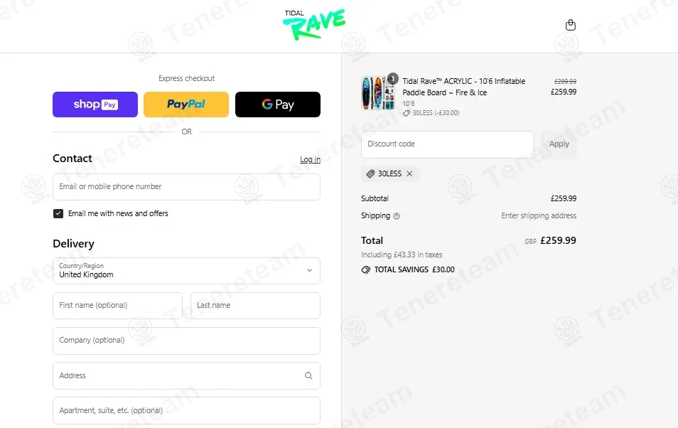 Tidal rave sports apply coupon code