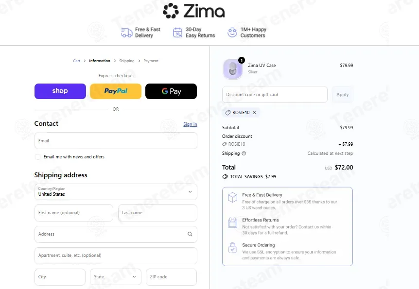 ZIMA DENTAL UK coupon code: 10% off with ROSIE10. Tested and valid as 3 weeks ago.