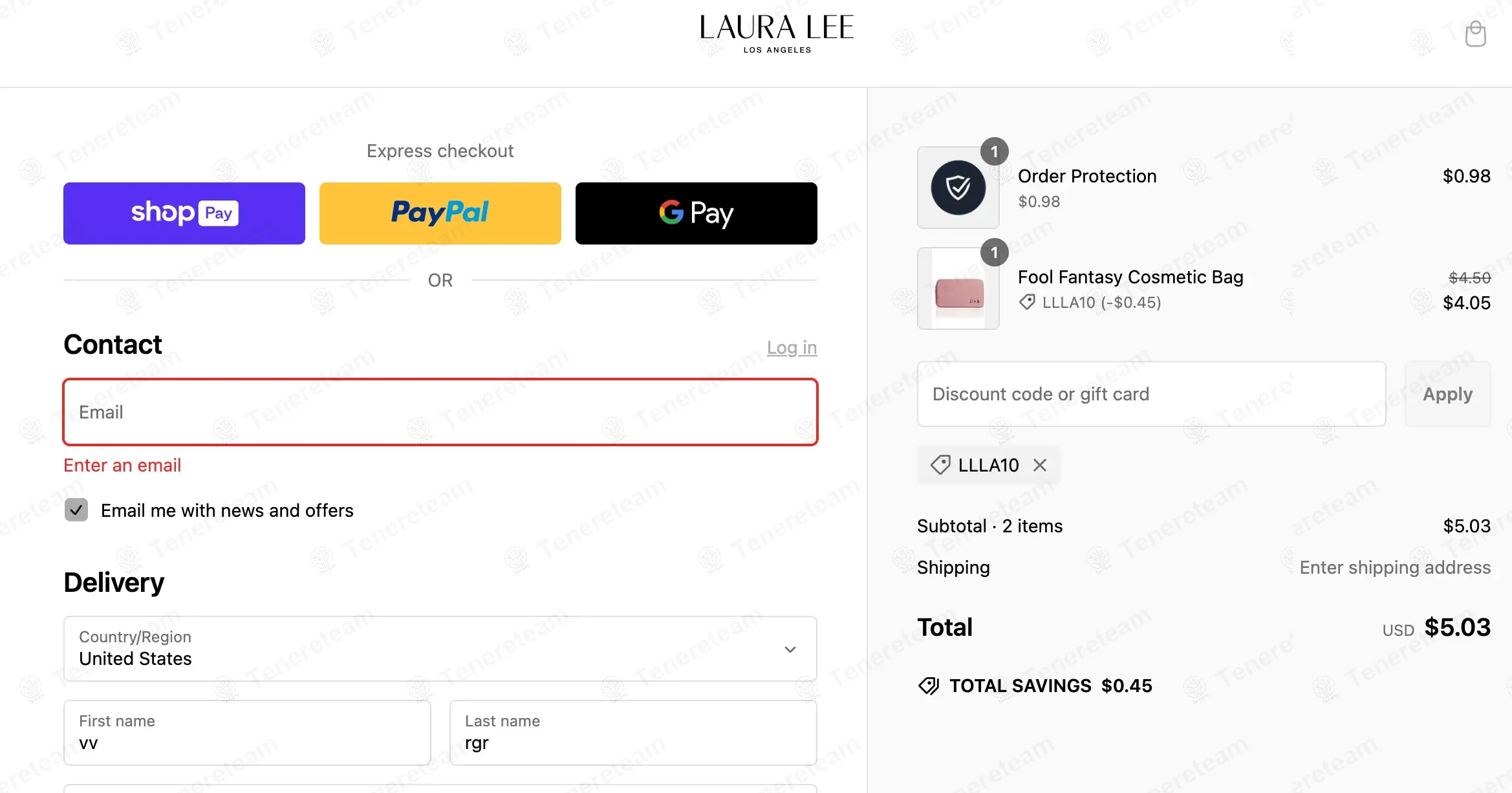 Laura Lee Los Angeles coupon code: 10% off with LLLA10. Tested and valid as 1 year ago.