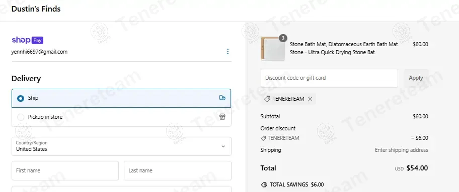 Dustin’s Finds coupon code: 10% off with TENERETEAM. Tested and valid as 1 year ago.