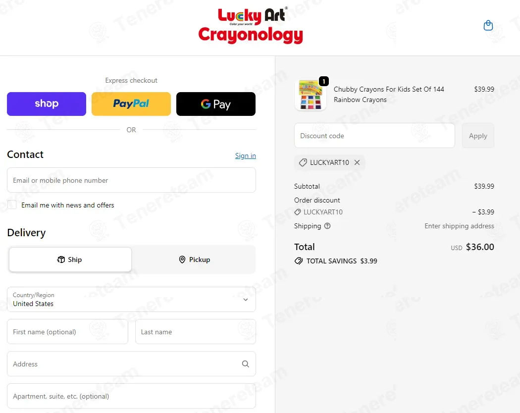 Lucky Art Crayonology coupon code: 10% off with LUCKYART10. Tested and valid as 4 months ago.