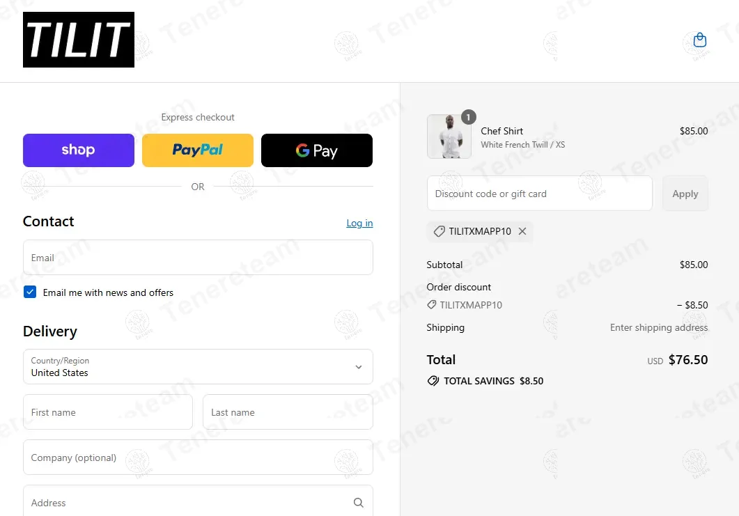 Tilit coupon code: 10% off with TILITXMAPP10. Tested and valid as 9 months ago.
