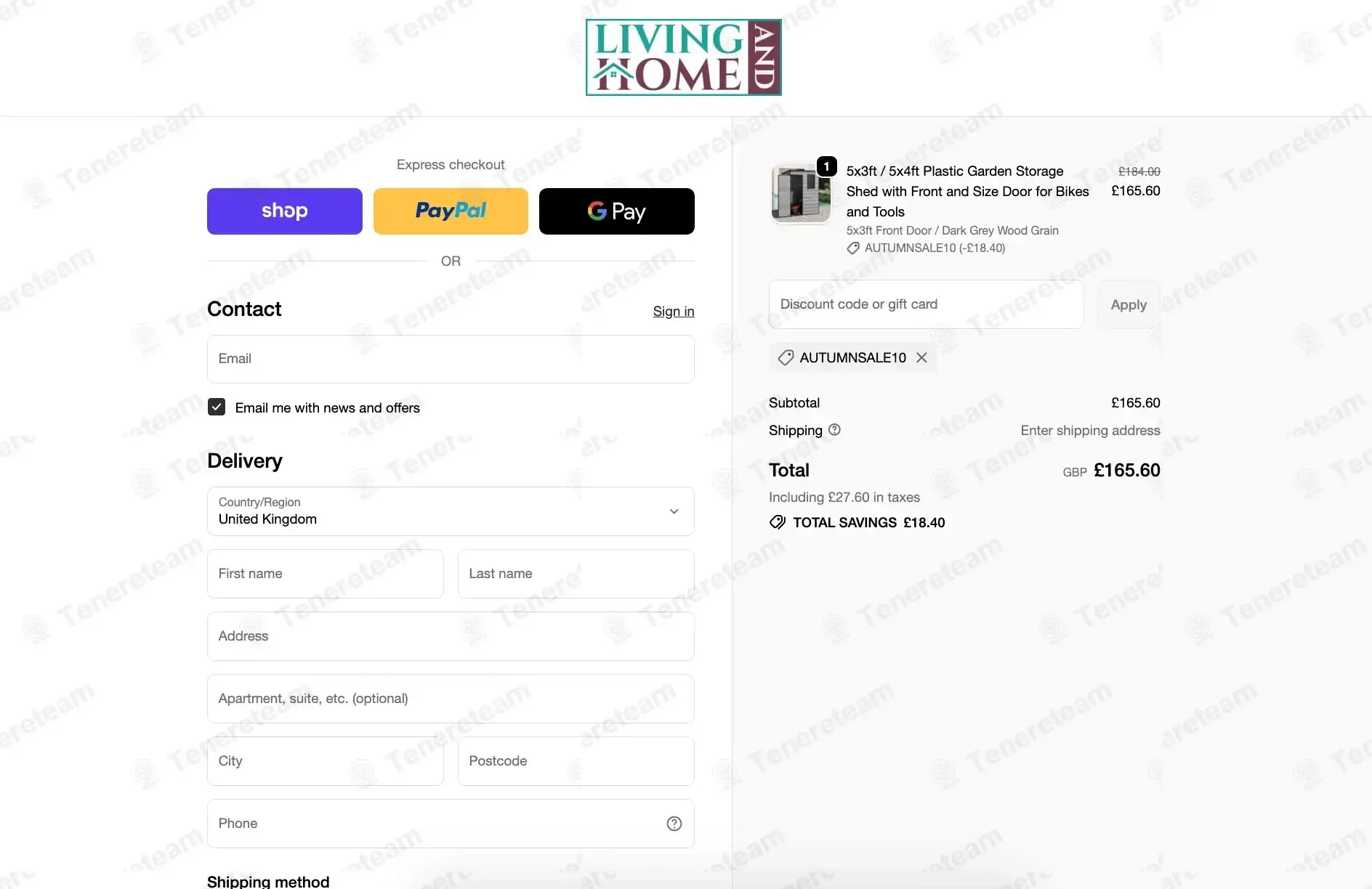 Living and Home coupon code: 10% off with AUTUMNSALE10. Tested and valid as 5 months ago.