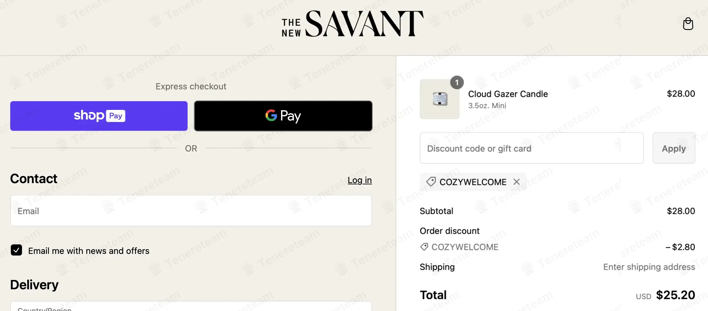 THE NEW SAVANT coupon code: 10% off with COZYWELCOME. Tested and valid as 1 year ago.