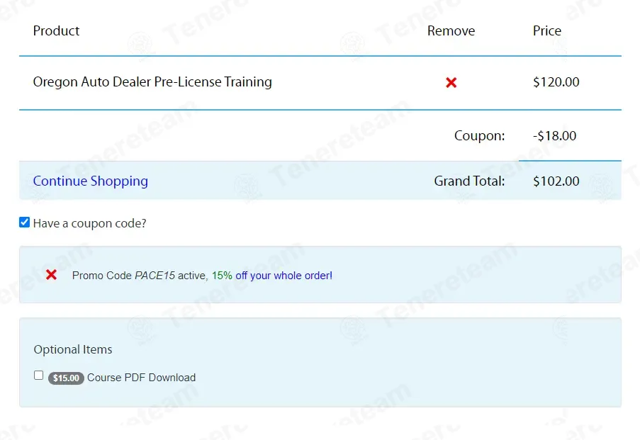 Online Auto Dealer Ed coupon code: 15% off with PACE15. Tested and valid as 3 days ago.
