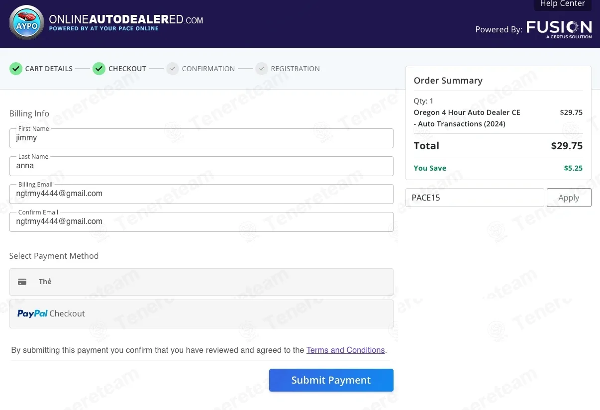 Online Auto Dealer Ed coupon code: 15% off with PACE15. Tested and valid as 3 days ago.