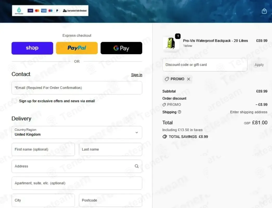 Dry Bags UK coupon code: 10% off with PROMO. Tested and valid as 1 month ago.