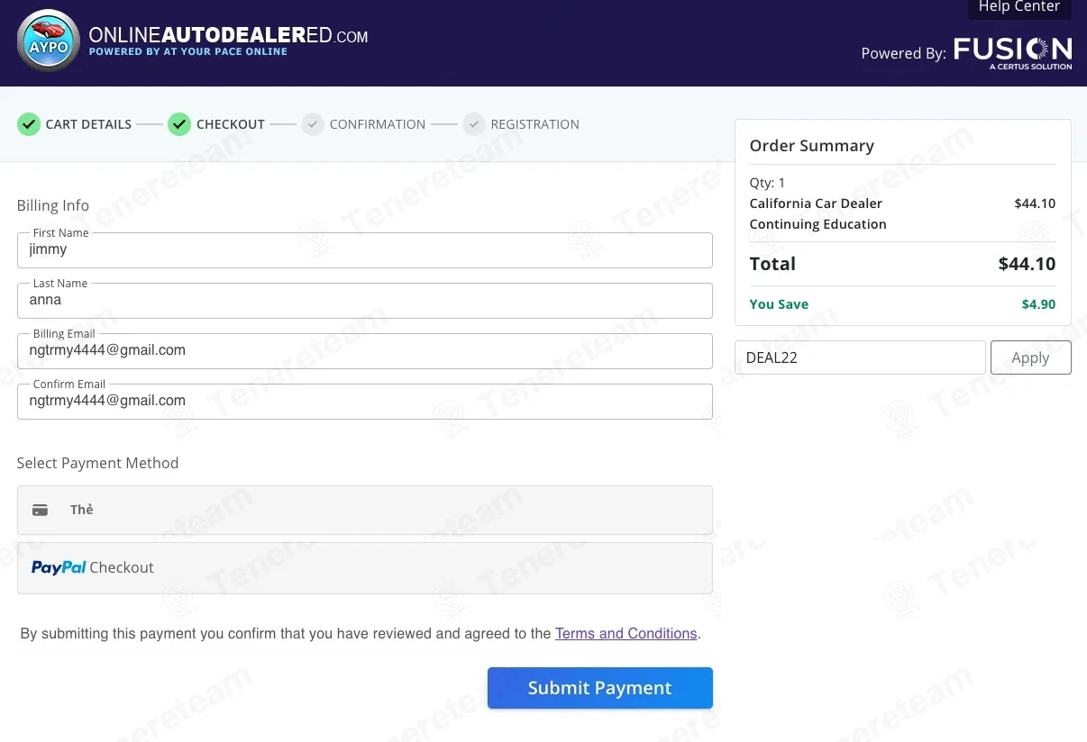 Online Auto Dealer Ed coupon code: 10% off with DEAL22. Tested and valid as 3 days ago.