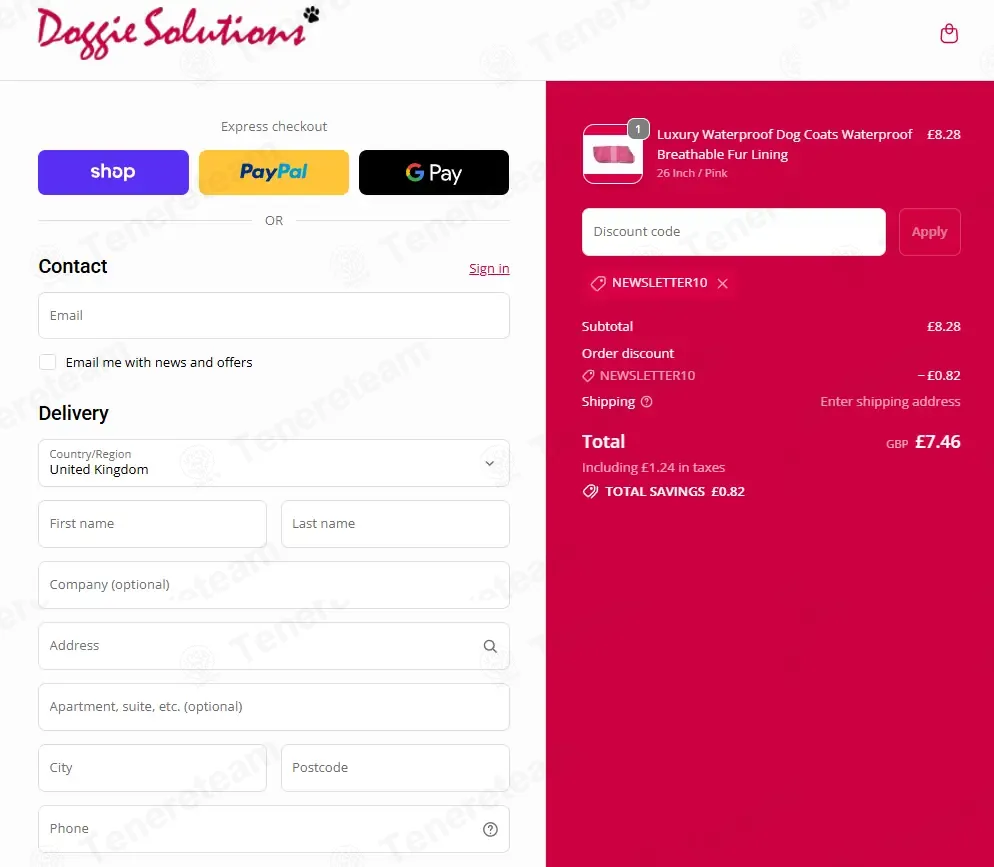 Doggie Solutions UK coupon code: 10% off with NEWSLETTER10. Tested and valid as 7 months ago.