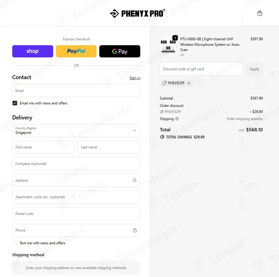 Phenyx Pro coupon code: 5% off with PHEX5OFF. Tested and valid as 1 month ago.