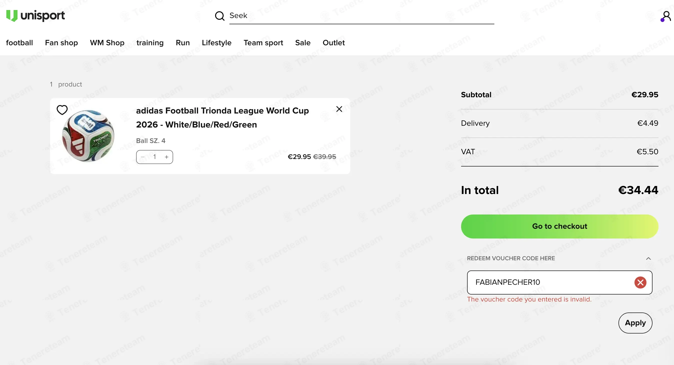 Unisport Store DE coupon code: 10% off with FABIANPECHER10. Tested and valid as 2 months ago.