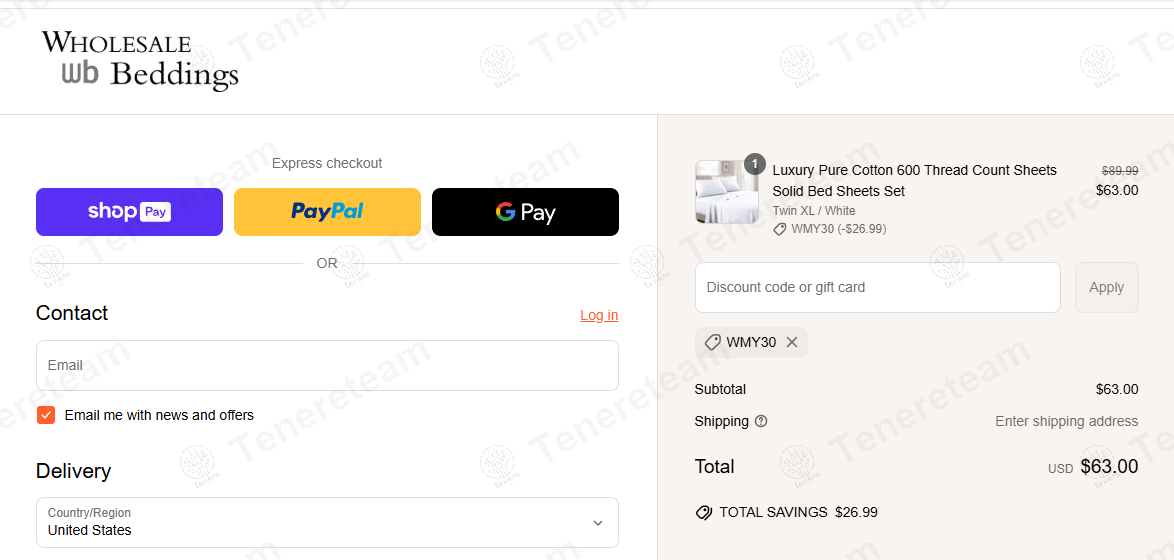 Wholesalebeddings apply coupon code