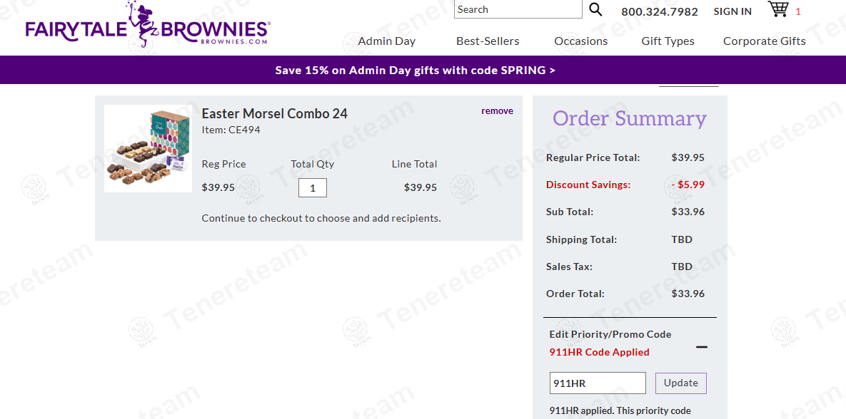 Fairytale Brownies coupon code: 15% off with 911HR. Tested and valid as 1 year ago.