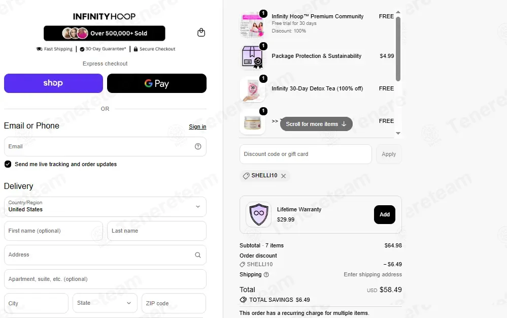 Infinity Hoop coupon code: 10% off with SHELLI10. Tested and valid as 1 week ago.