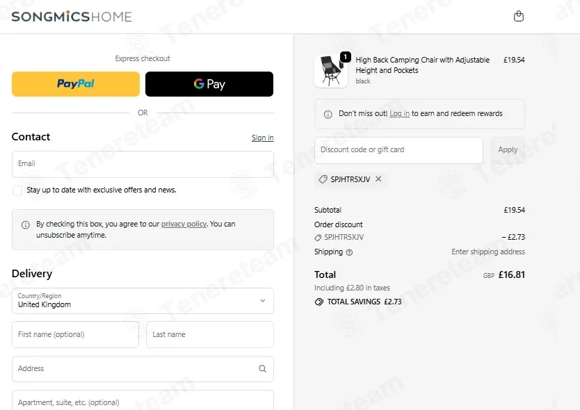 Songmics Home UK coupon code: 14% off with SPJHTR5XJV. Tested and valid as 1 month ago.