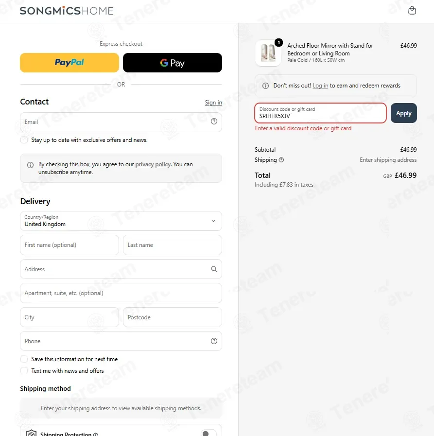 Songmics Home UK coupon code: 14% off with SPJHTR5XJV. Tested and valid as 1 month ago.