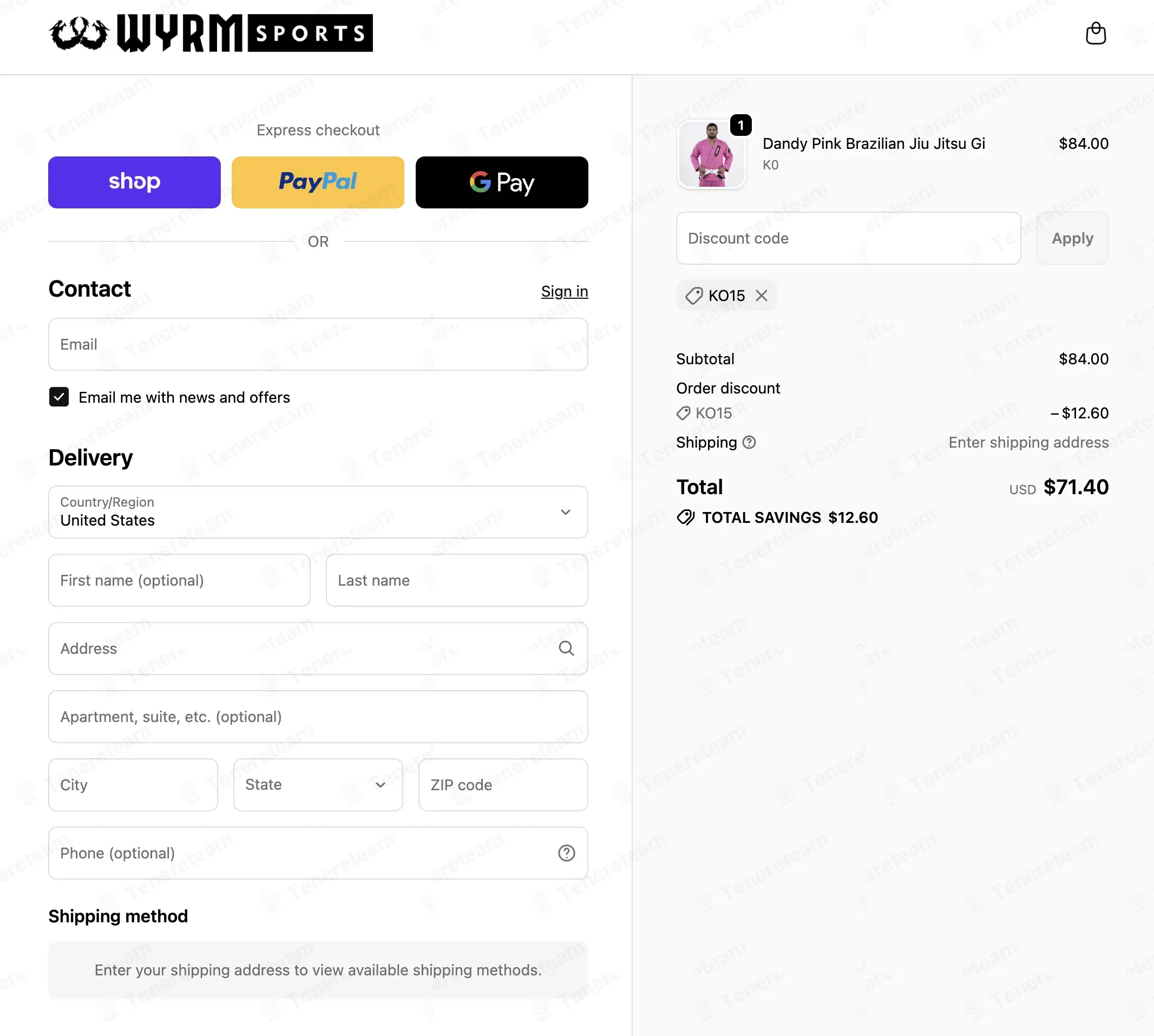 Wyrm Sports coupon code: 15% off with KO15. Tested and valid as 1 month ago.
