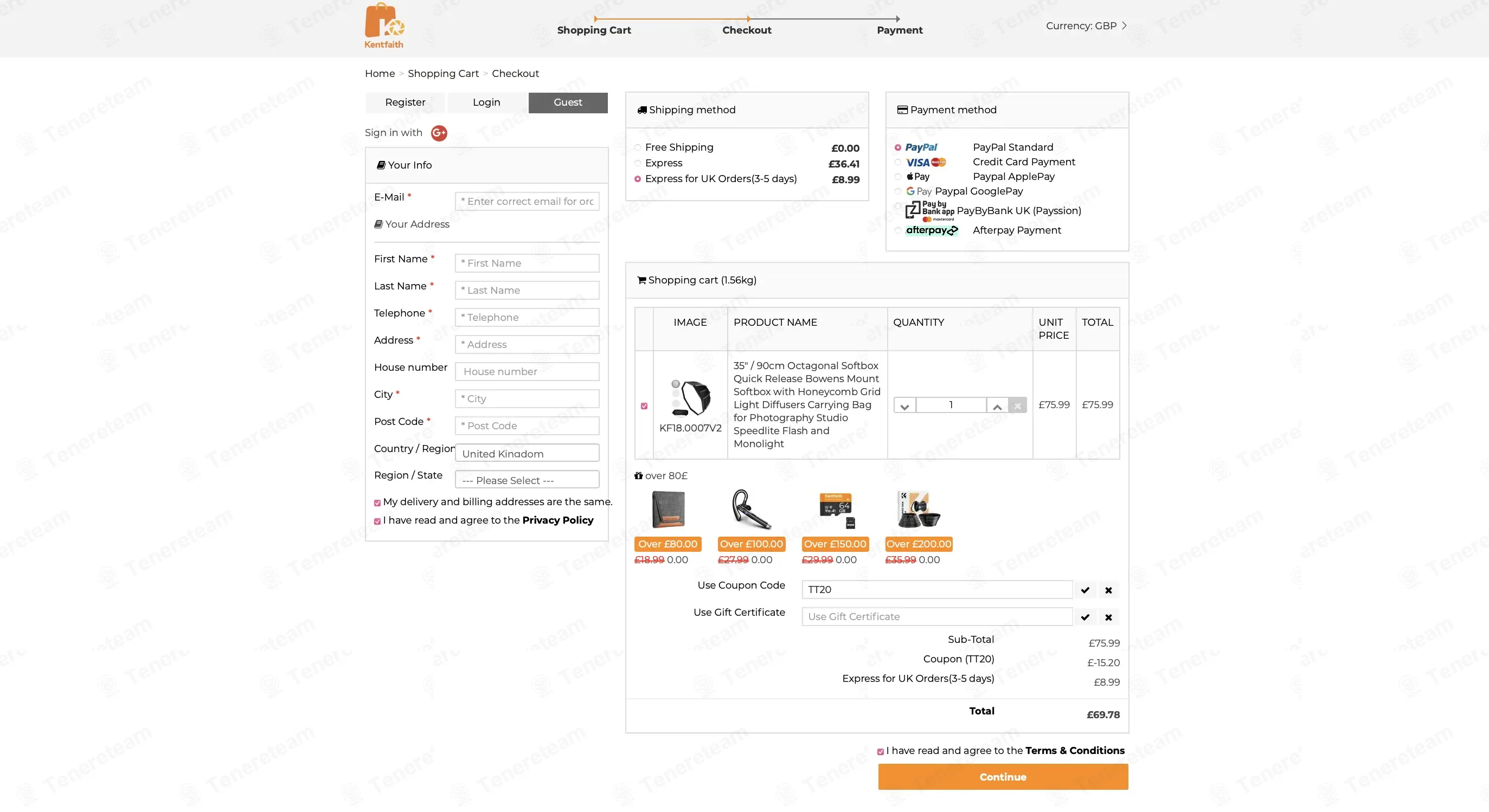 K and F Concept UK coupon code: 20% off with TT20. Tested and valid as 2 days ago.