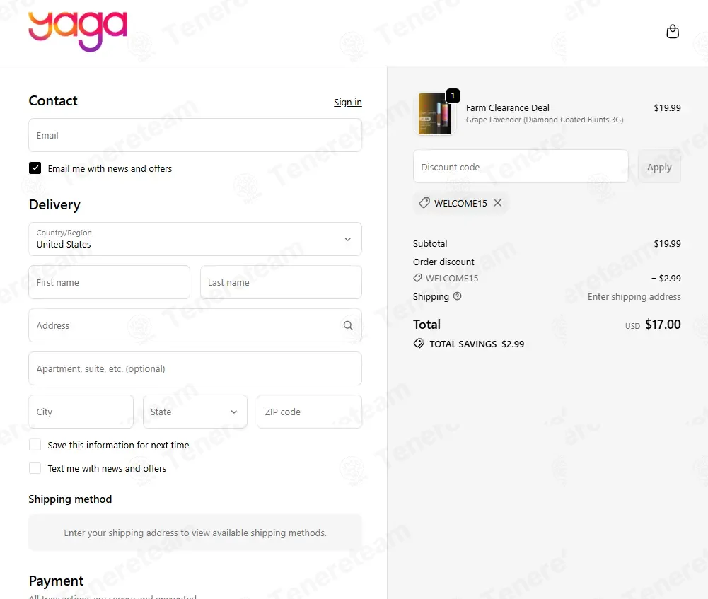 YAGA Farms coupon code: 15% off with WELCOME15. Tested and valid as 5 days ago.