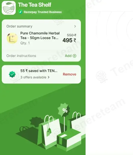 The Tea Shelf apply coupon code