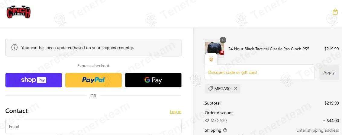 Cinch Gaming apply coupon code