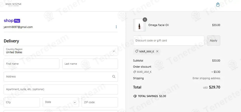 Ash and Stone Skincare coupon code: 10% off with MAR_IAM_K. Tested and valid as 1 year ago.