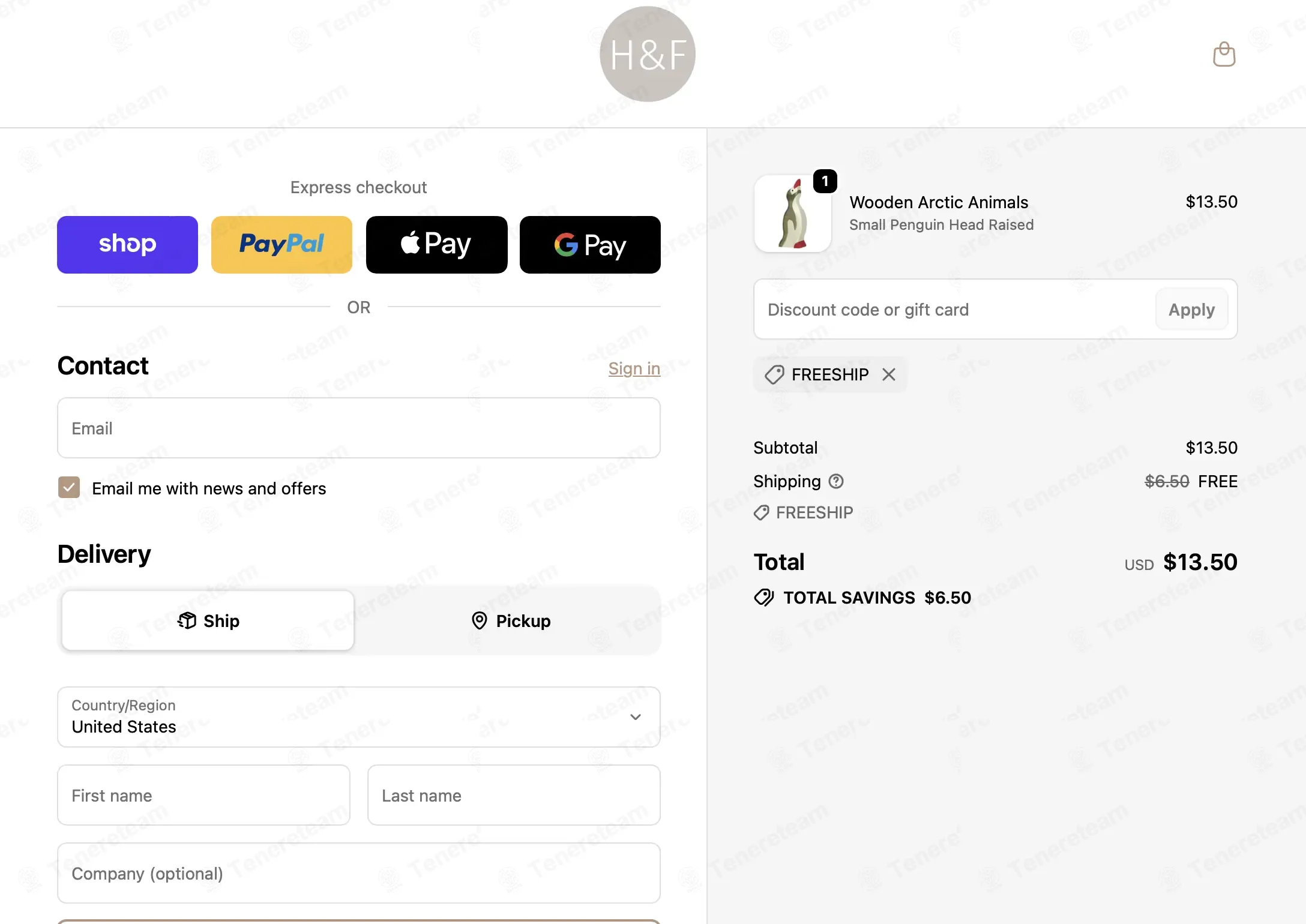 Hazel and Fawn coupon code: Sale off with FREESHIP. Tested and valid as 2 months ago.