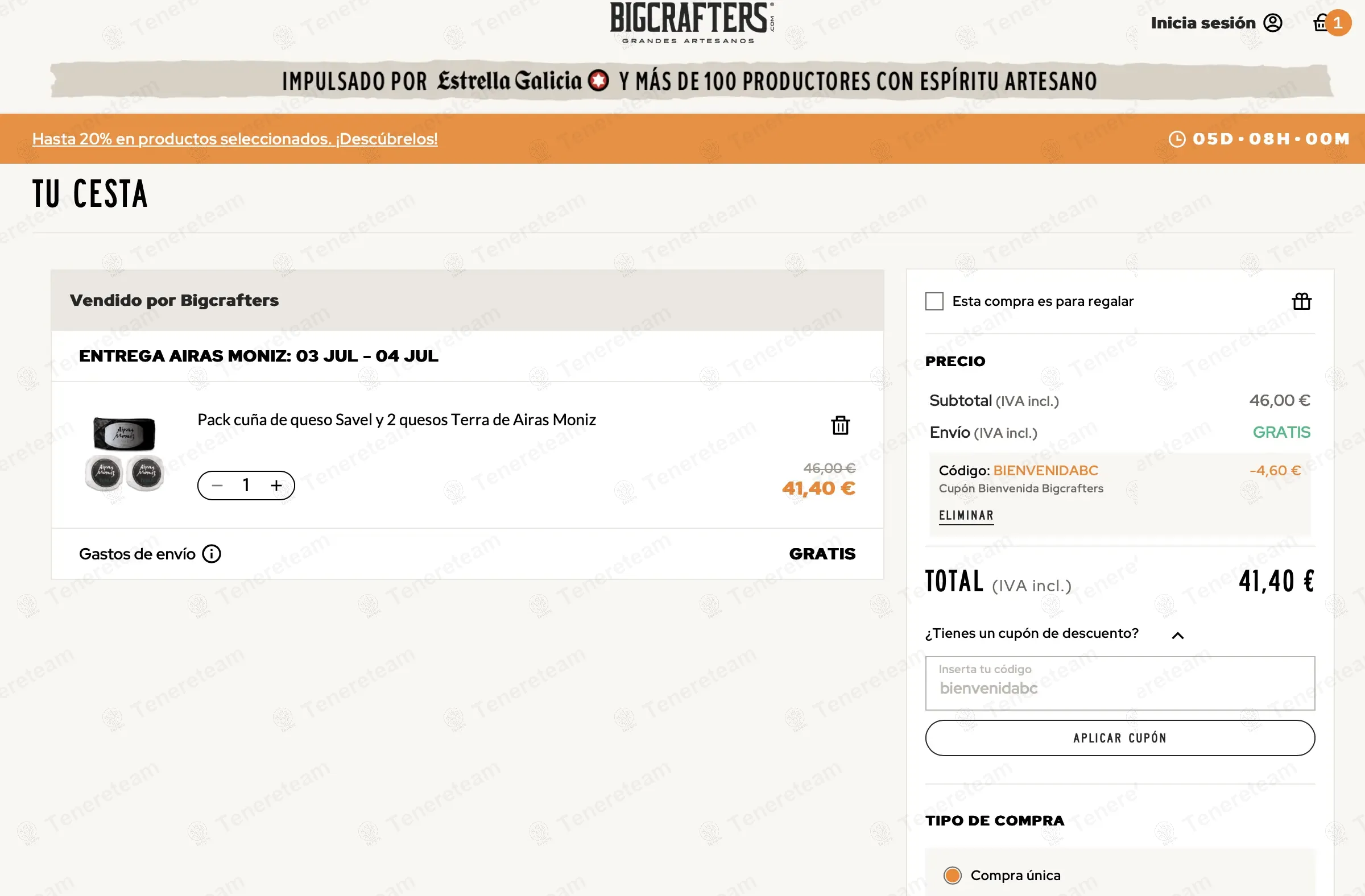 Bigcrafters coupon code: 10% off with bienvenidabc. Tested and valid as 11 months ago.