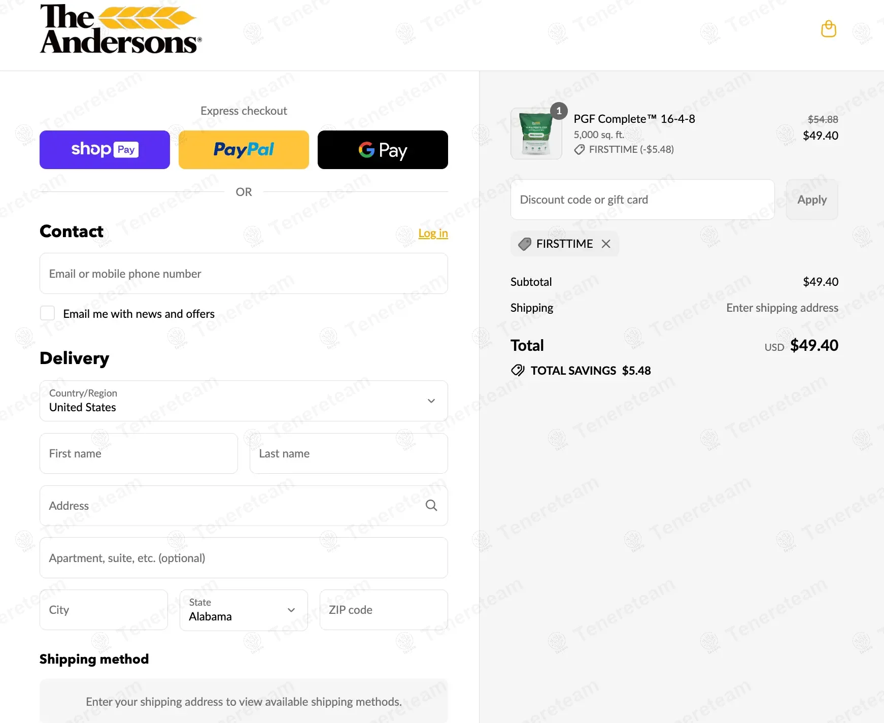 Andersons Home and Garden coupon code: 10% off with FIRSTTIME. Tested and valid as 7 months ago.