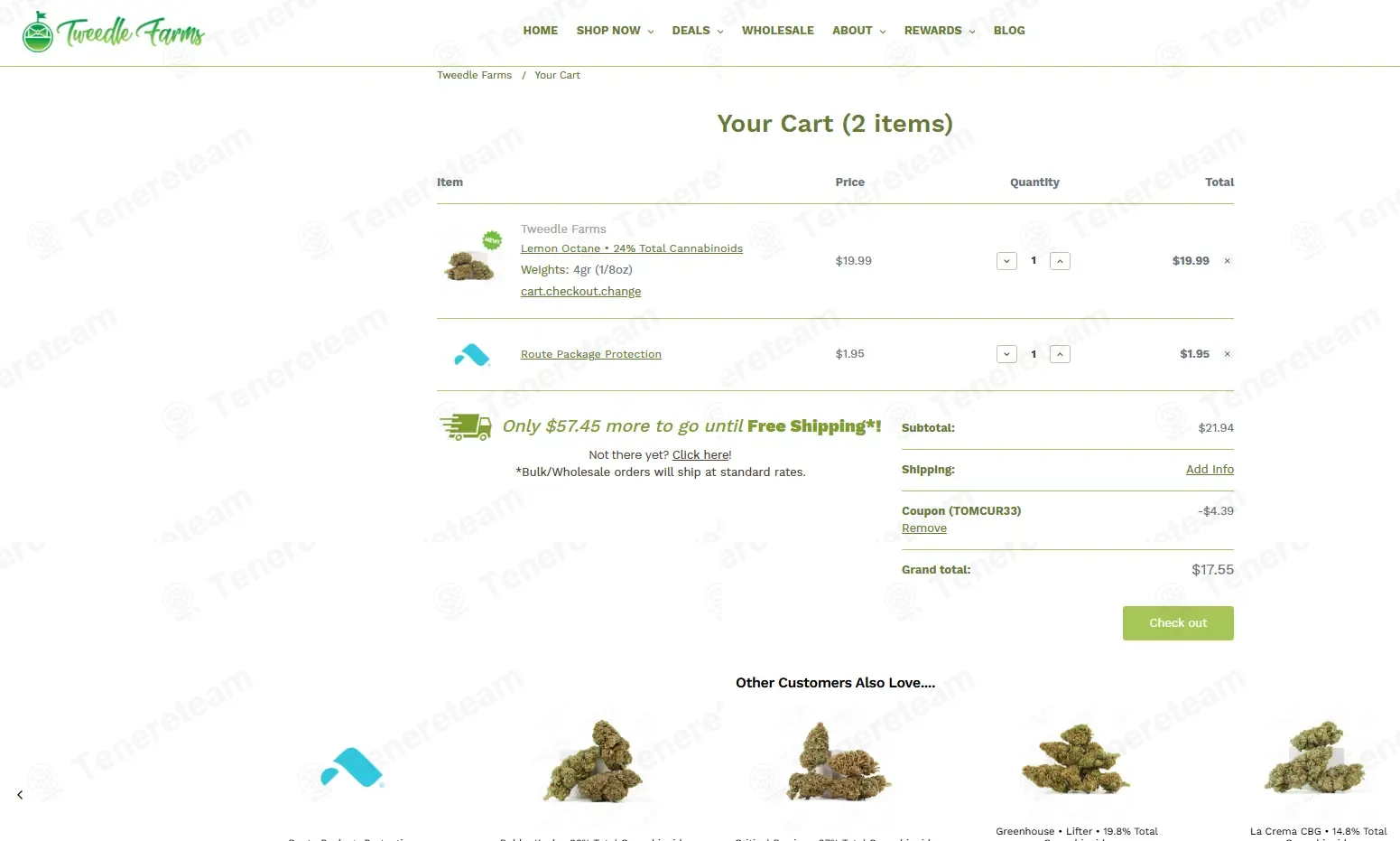 Tweedle Farms coupon code: 20% off with TOMCUR33. Tested and valid as 7 months ago.