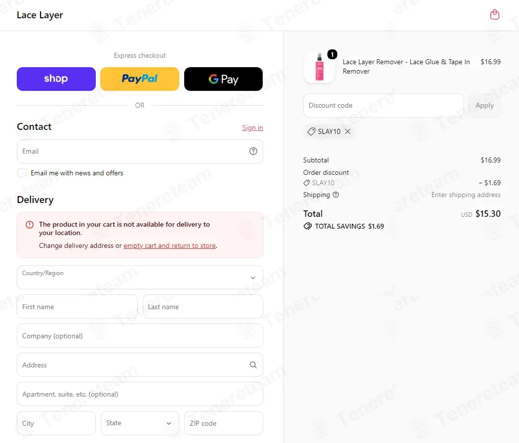 LaceLayer coupon code: 10% off with SLAY10. Tested and valid as 1 month ago.