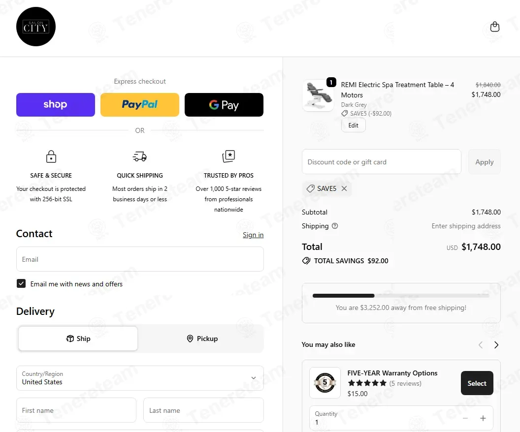 Shop Salon City coupon code: 5% off with SAVE5. Tested and valid as 1 week ago.