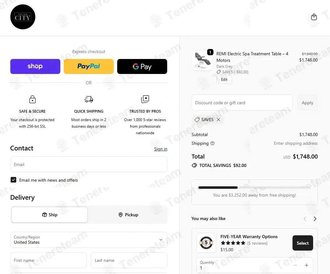 Shop Salon City coupon code: 5% off with SAVE5. Tested and valid as 1 week ago.