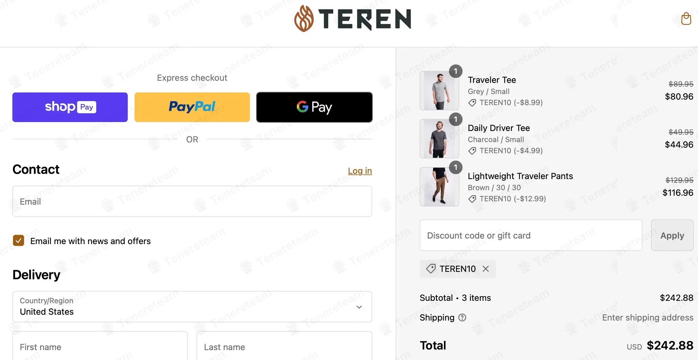 TEREN Designs coupon code: 10% off with TEREN10. Tested and valid as 1 year ago.