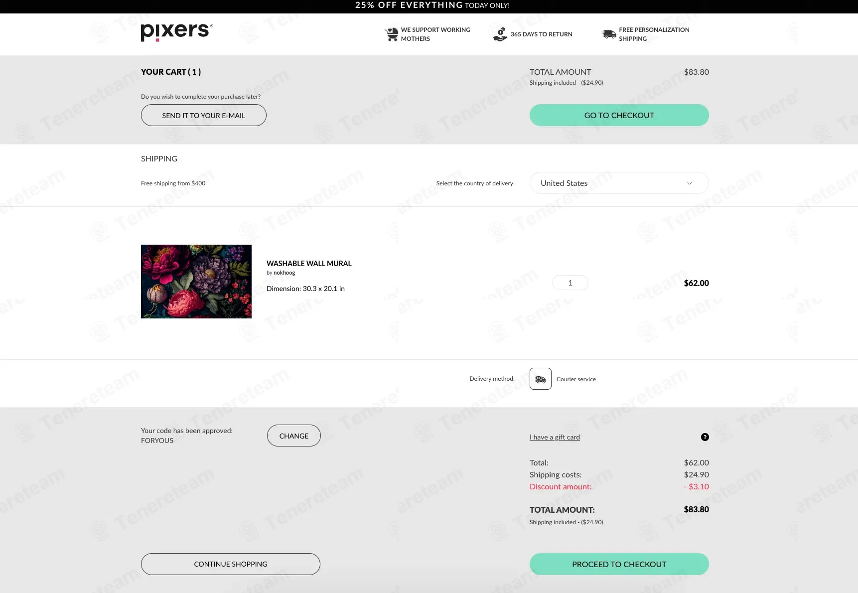 Pixers US coupon code: 10% off with FORYOU10. Tested and valid as 5 months ago.