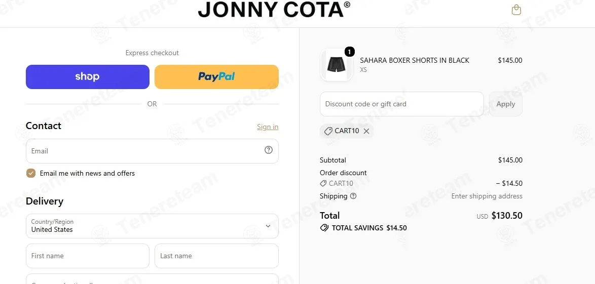 Jonnycota coupon code re-checked and confirmed working at checkout