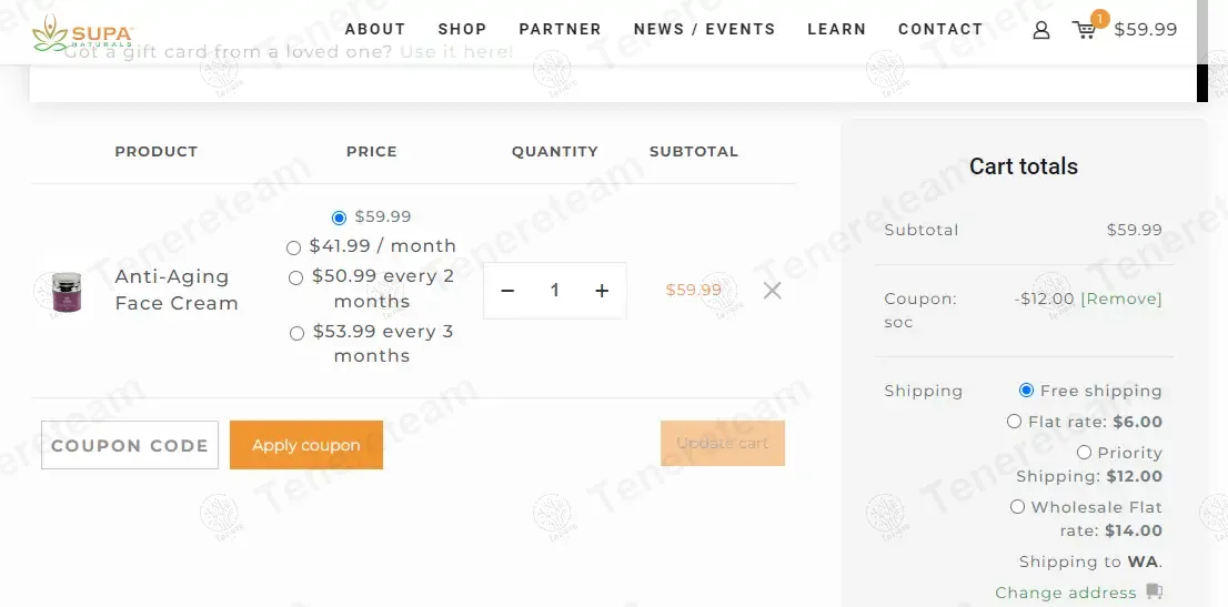 Supa Naturals coupon code: 20% off with SOC. Tested and valid as 1 year ago.
