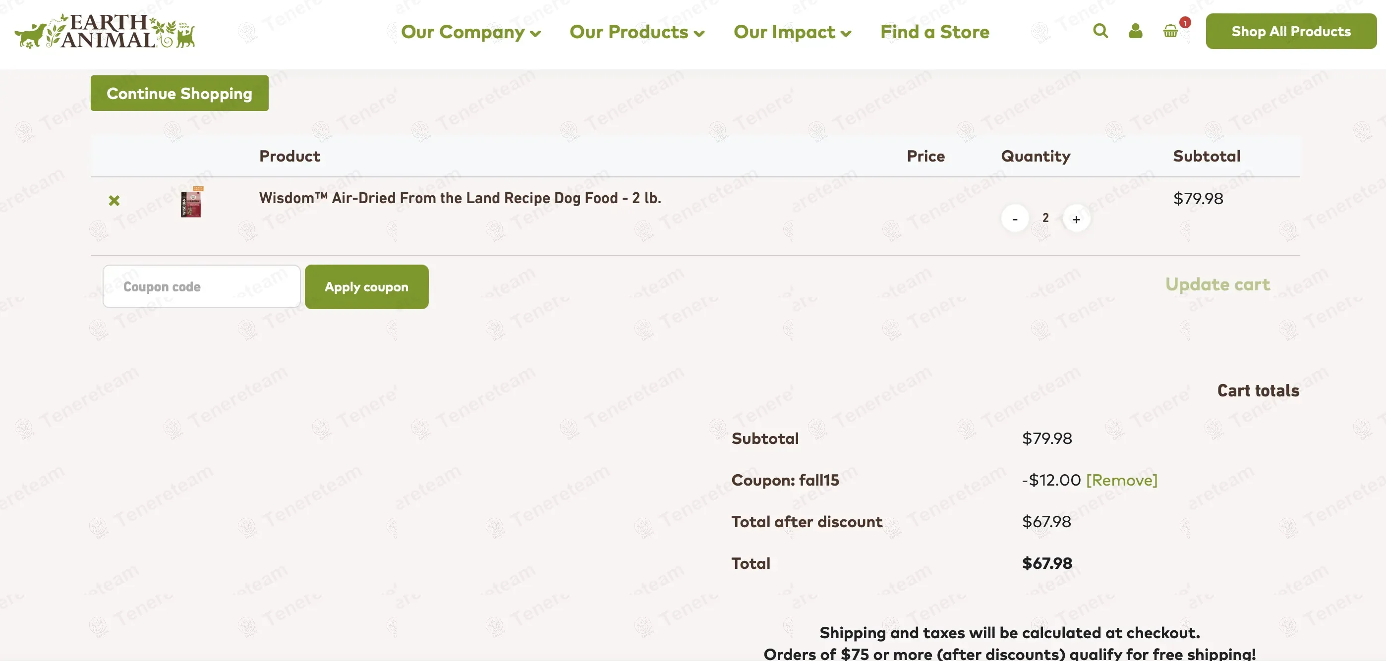 Earth Animal coupon code: 15% off with fall15. Tested and valid as 10 months ago.