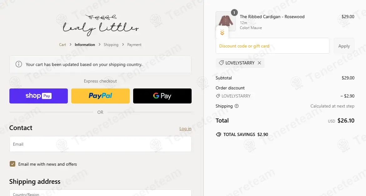 Lovely Littles coupon code: 10% off with LOVELYSTARRY. Tested and valid as 1 year ago.