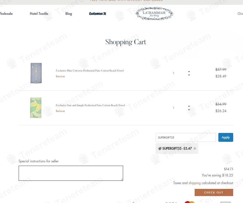 Lahammam coupon code: 10% off with SUPERGIFT35. Tested and valid as 4 months ago.