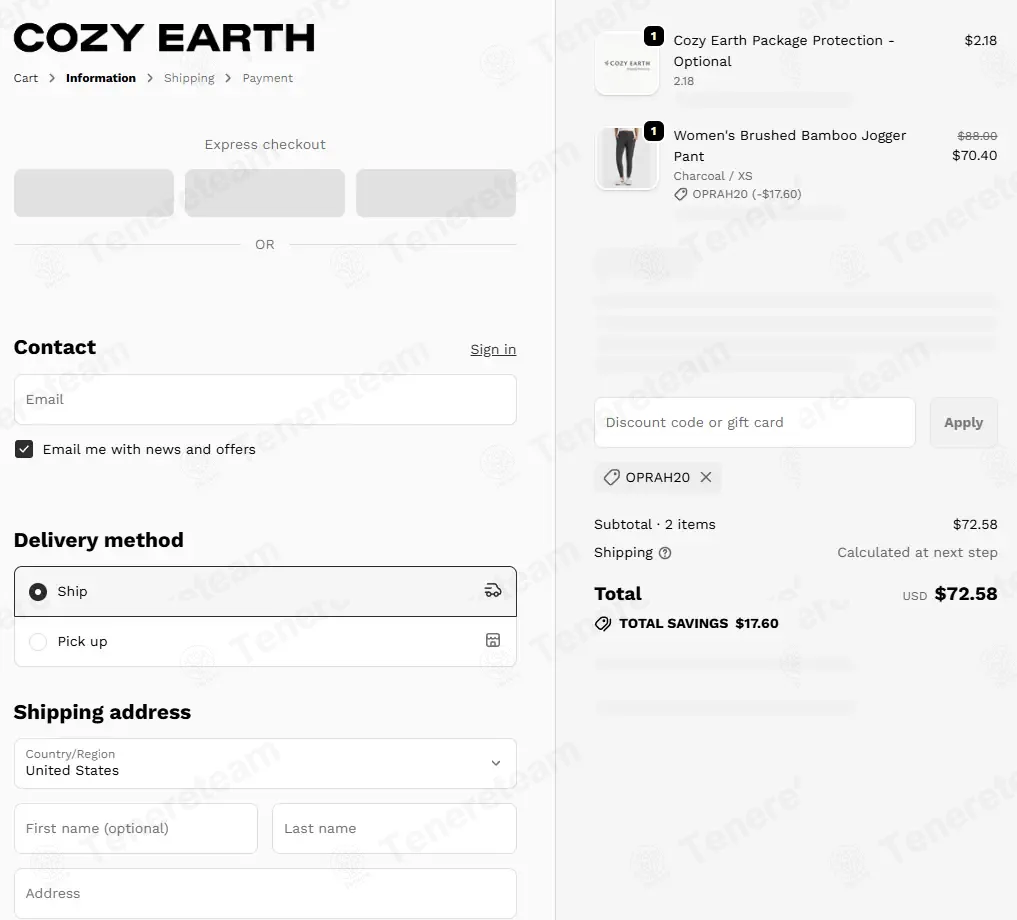 Cozy Earth coupon code: 20% off with OPRAH20. Tested and valid as 6 days ago.