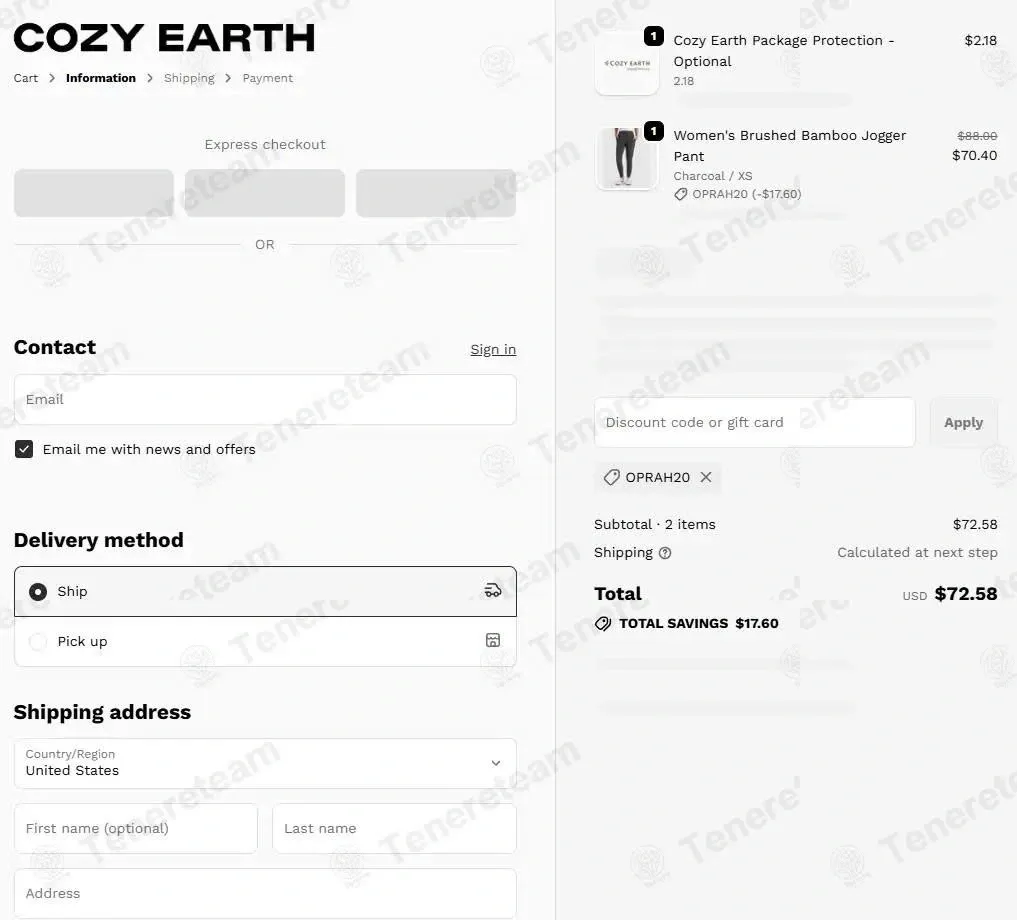 Cozy Earth coupon code: 20% off with OPRAH20. Tested and valid as 6 days ago.