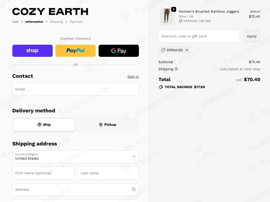 Cozy Earth coupon code: 20% off with OPRAH20. Tested and valid as 6 days ago.