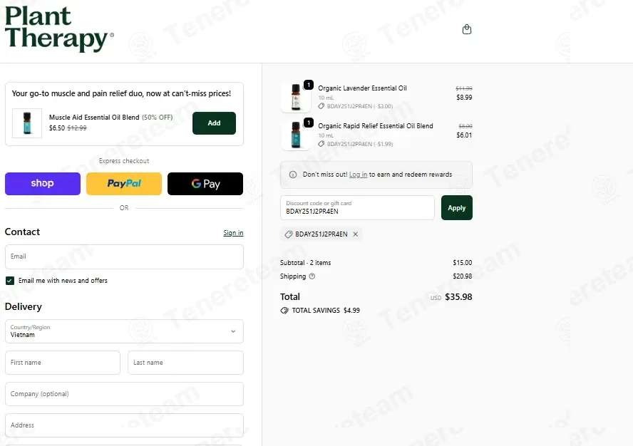 Plant Therapy coupon code: 25% off with BDAY251J2PR4EN. Tested and valid as 1 week ago.