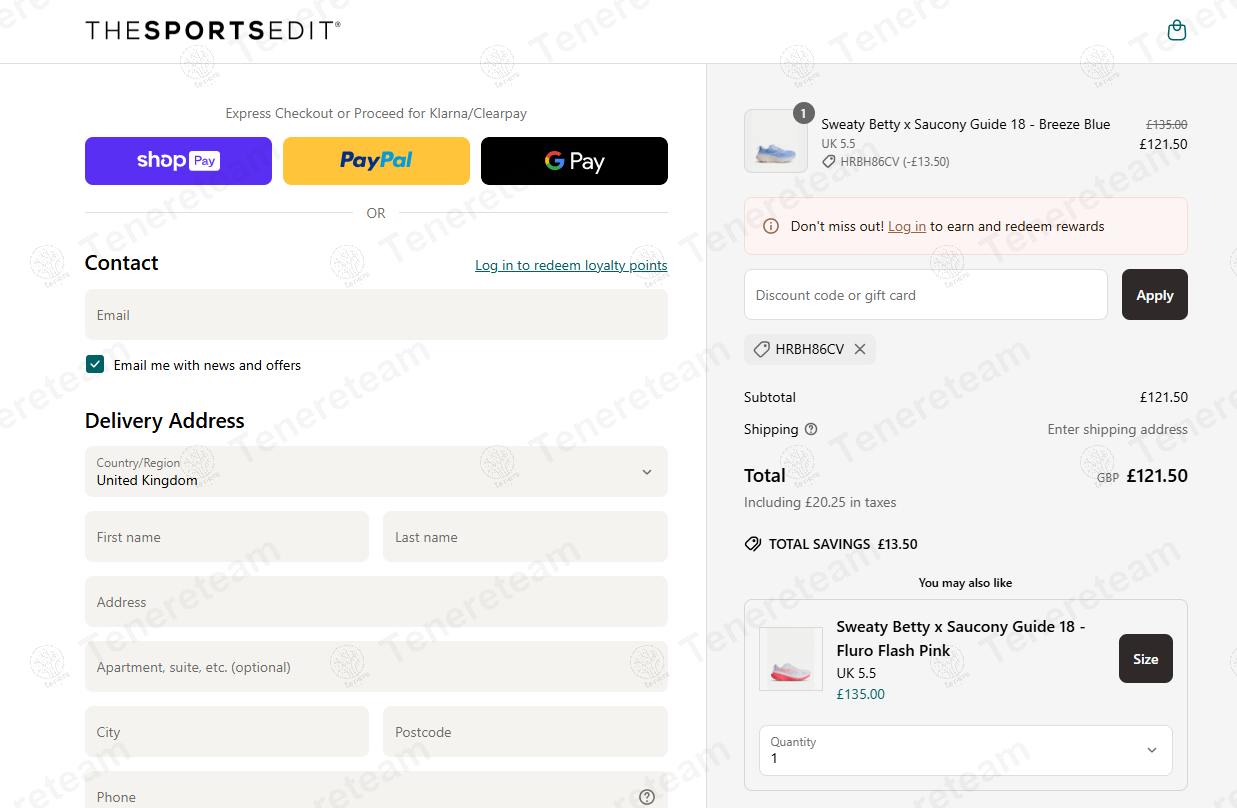 The Sports Edit coupon code: 10% off with HRBH86CV. Tested and valid as 11 months ago.