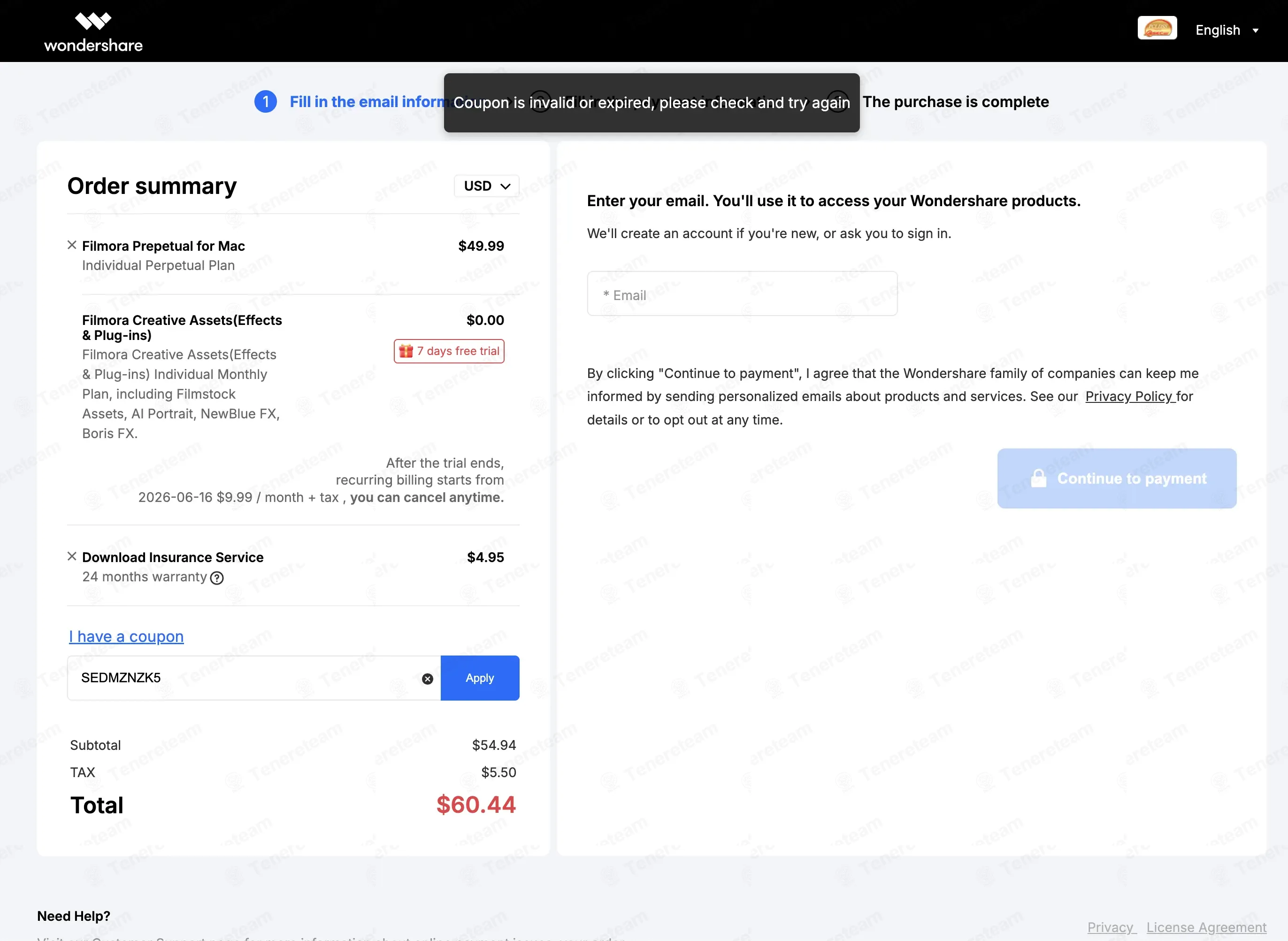 Wondershare coupon code: 15% off with SEDMZNZK5. Tested and valid as 1 month ago.