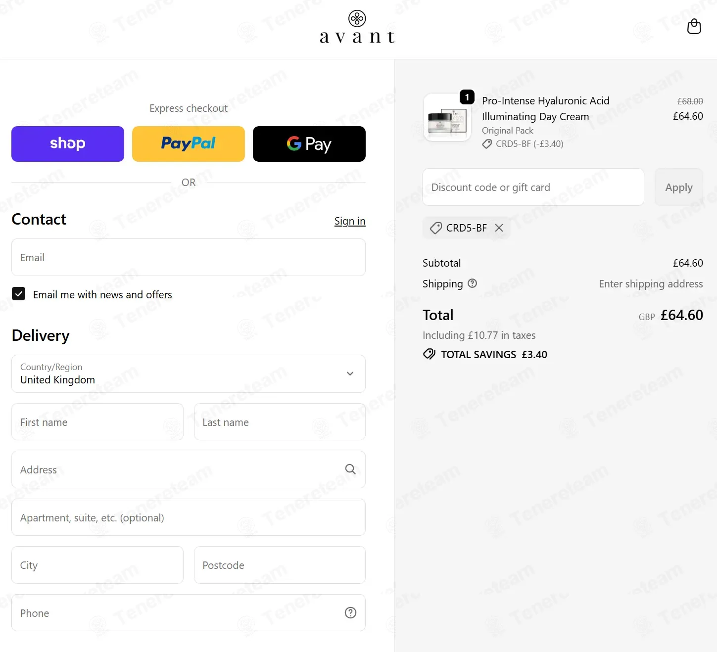 Avant Skincare coupon code: 5% off with CRD5-BF. Tested and valid as 5 months ago.